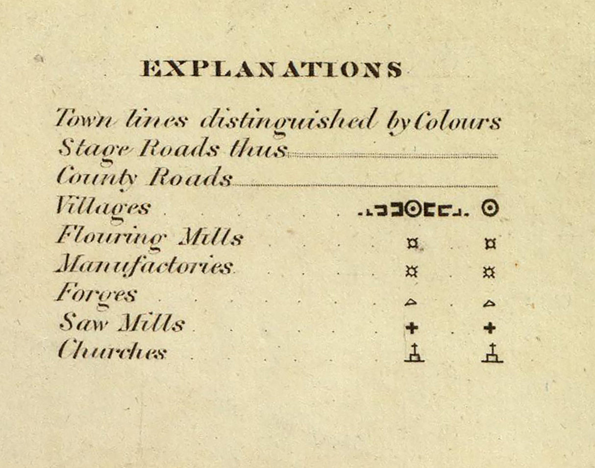 1829 Map of Allegany County New York