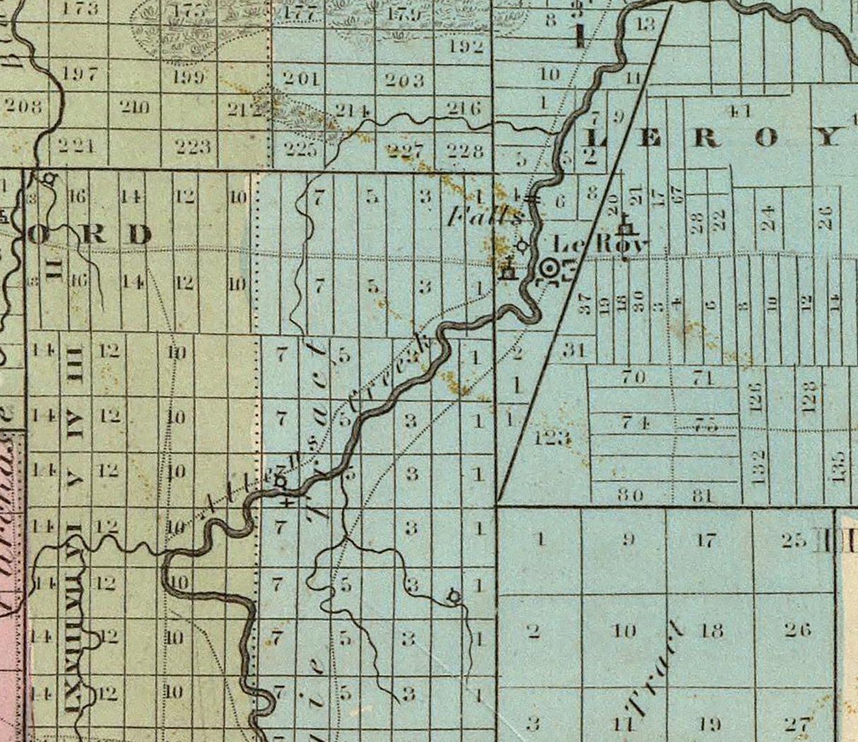 1829 Map of Genesee County New York