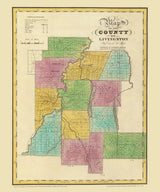 1829 Map of Livingston County New York