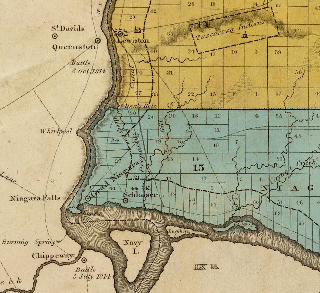 1829 Map of Niagara County New York