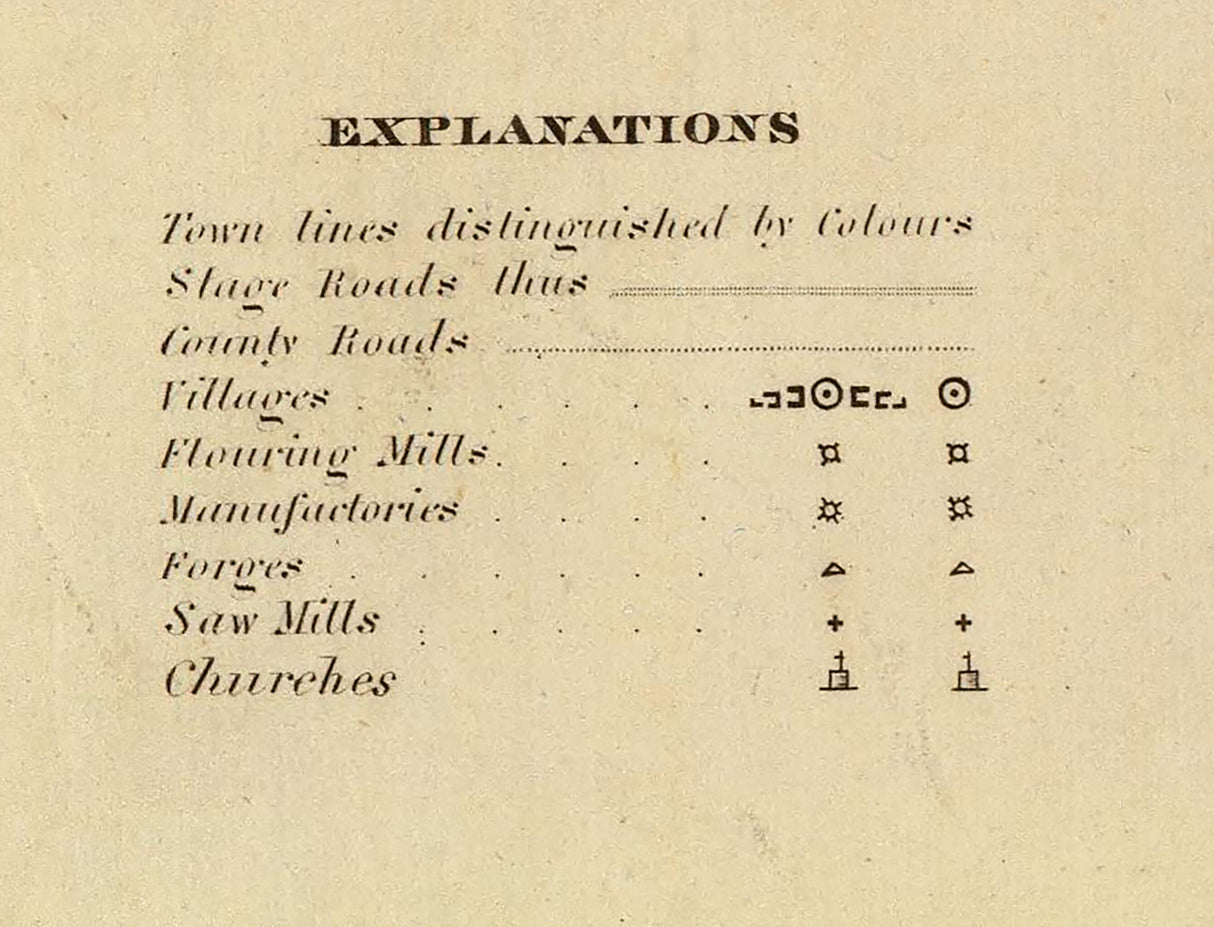 1829 Map of Seneca County New York