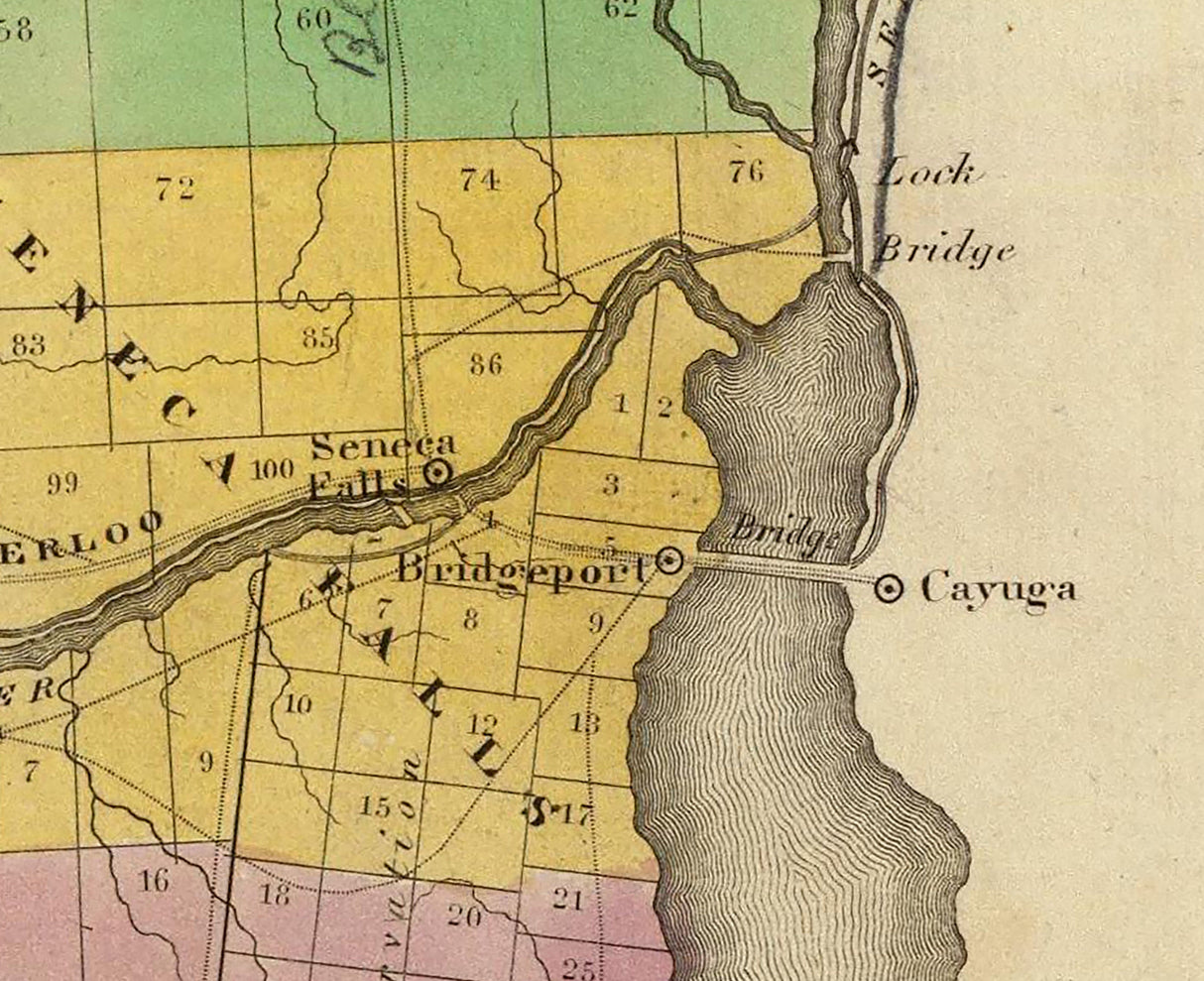 1829 Map of Seneca County New York