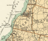 1895 Map of Albany Rensselaer and Columbia County New York