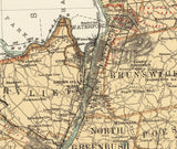 1895 Map of Albany Rensselaer and Columbia County New York