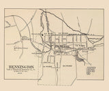 1876 Town Map of Bennington Vermont