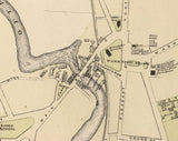 1876 Town Map of Middlebury Vermont