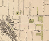 1876 Town Map of Rutland Vermont