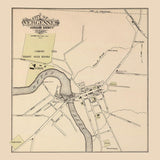1876 Town Map of Vergennes Addison County Vermont