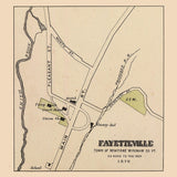 1876 Town Map of Fayetteville Vermont