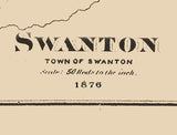 1876 Town Map of Swanton Vermont