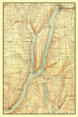 1903 Map of Keuka Lake New York