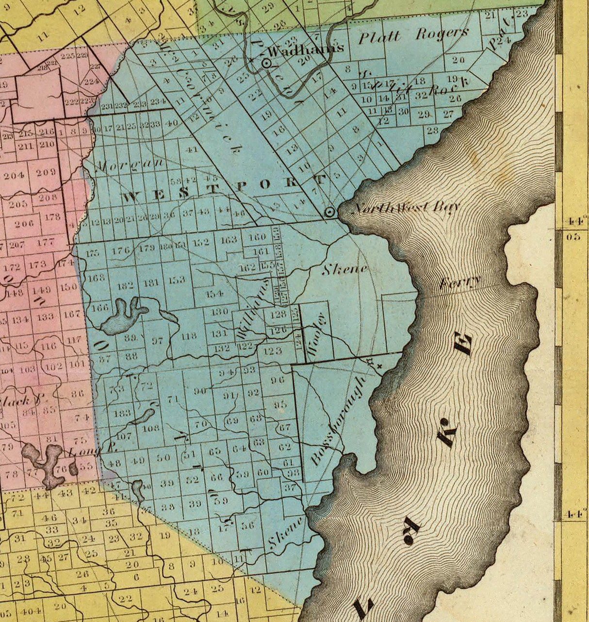 1829 Map of Essex County New York