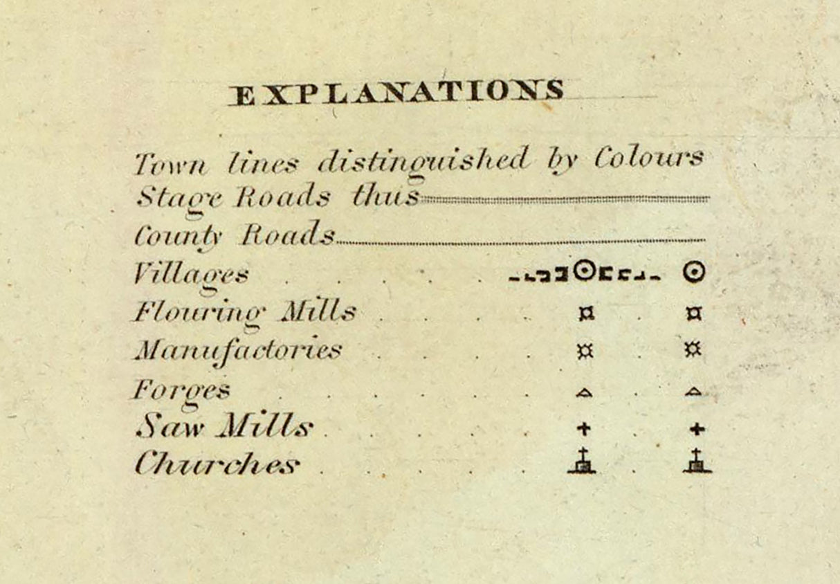 1829 Map of Jefferson County New York