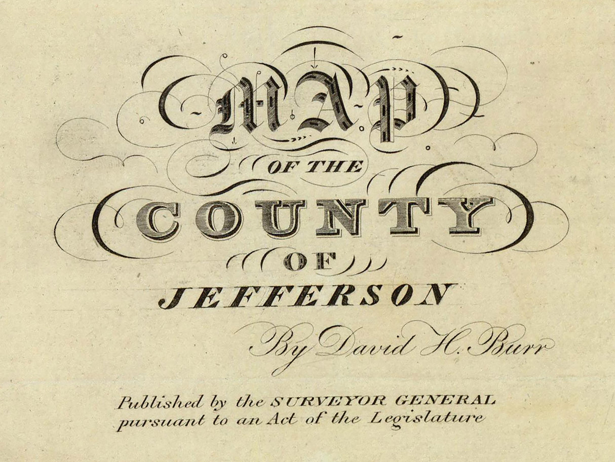 1829 Map of Jefferson County New York