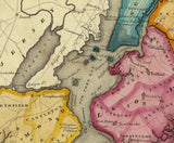 1829 Map of New York Queens Kings and Richmond County New York