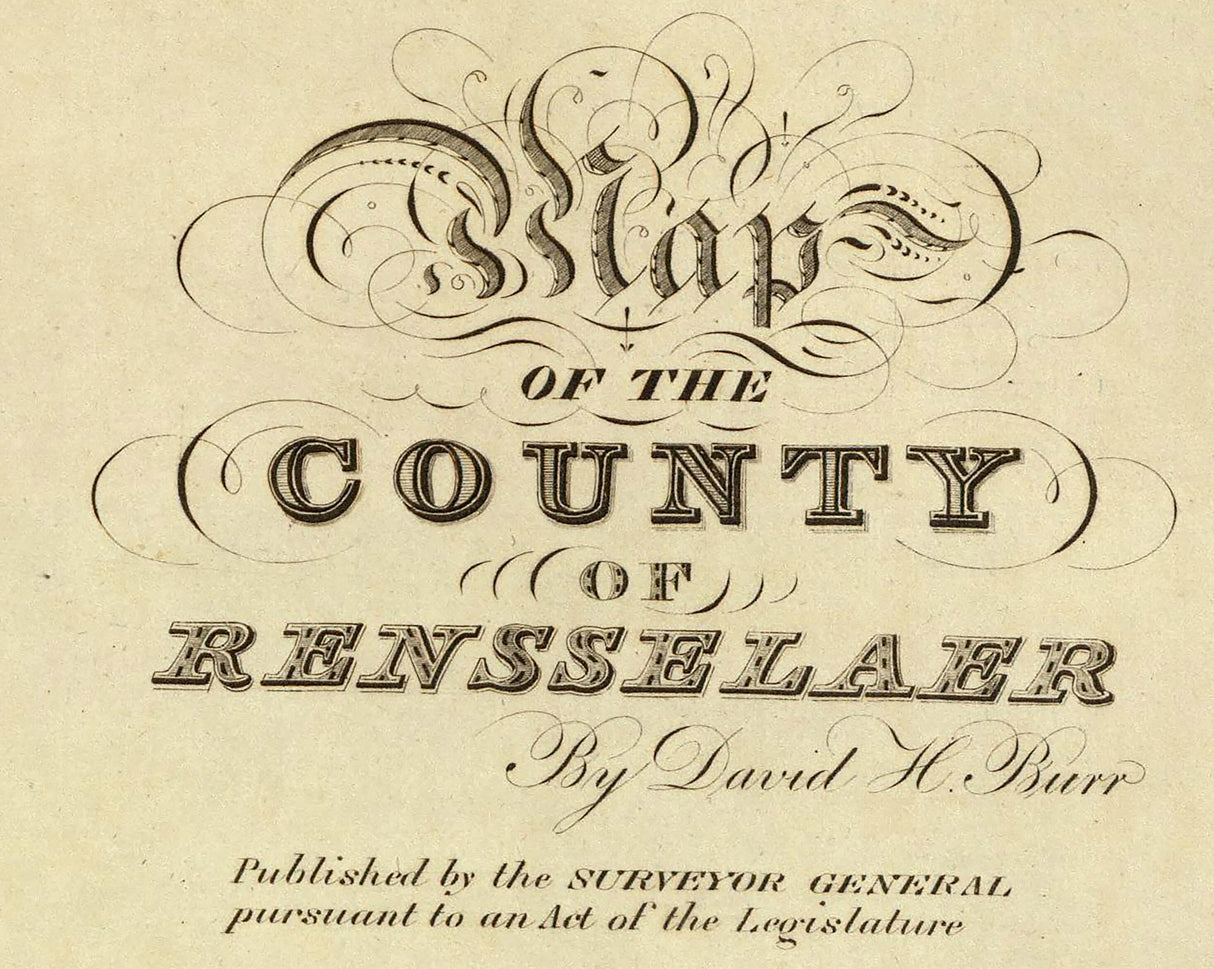 1829 Map of Rensselaer County New York