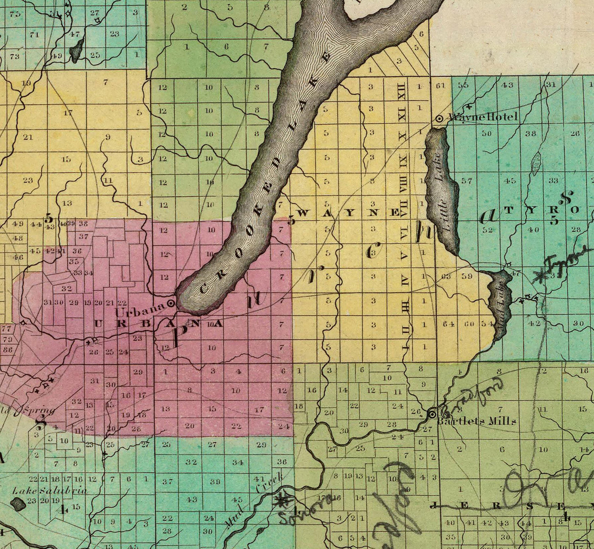1829 Map of Steuben County New York