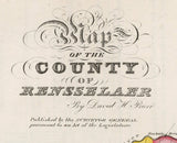 1839 Map of Rensselaer County New York