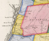 1839 Map of Rensselaer County New York