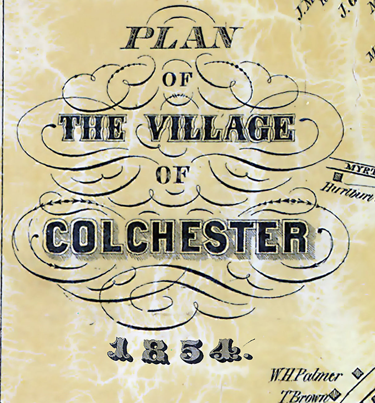 1854 Map of Colchester New London County Connecticut