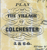1854 Map of Colchester New London County Connecticut