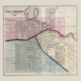 1859 Map City of Freeport Illinois