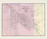 1859 Map of Lena West Point Illinois