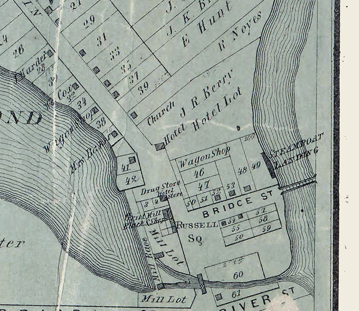 1859 Map of Winslow Illinois