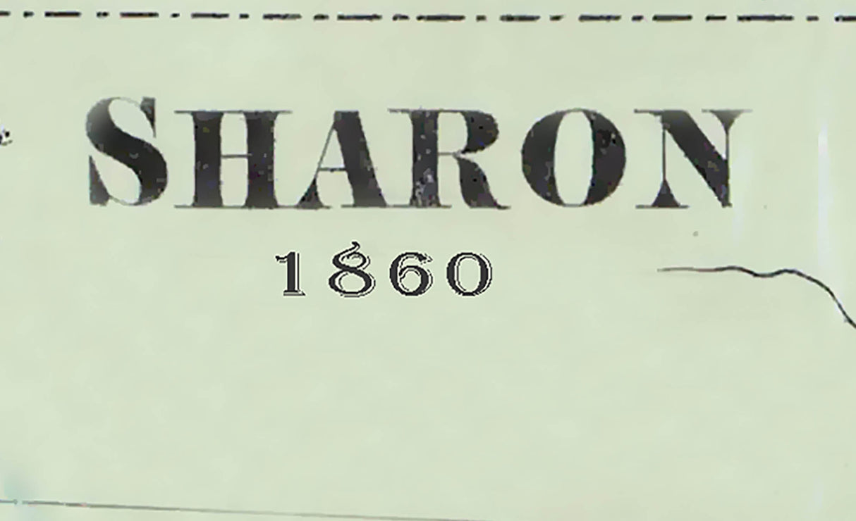 1860 Map of Sharon Mercer County Pennsylvania