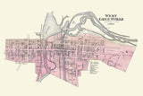 1860 Map of West Greenville Mercer County Pennsylvania