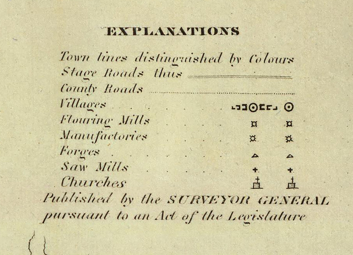 1829 Map of Cortland County New York