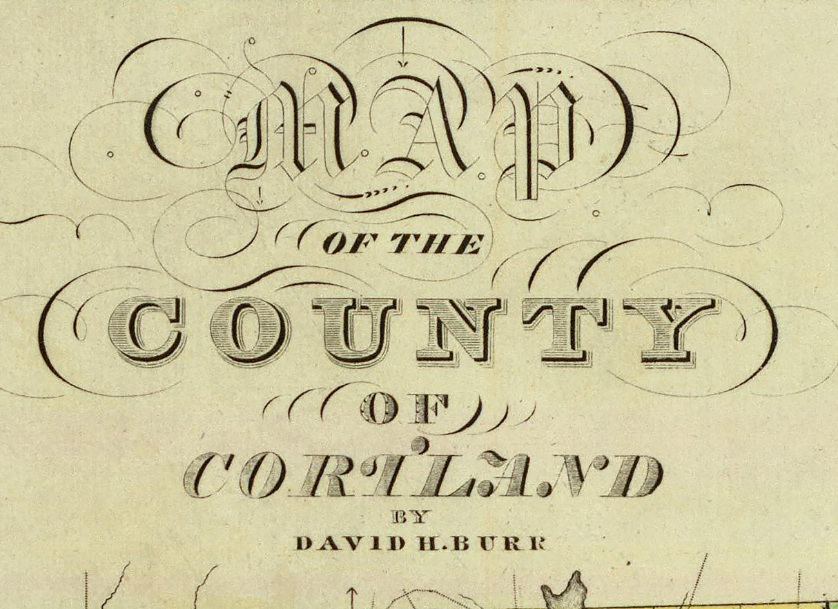 1829 Map of Cortland County New York