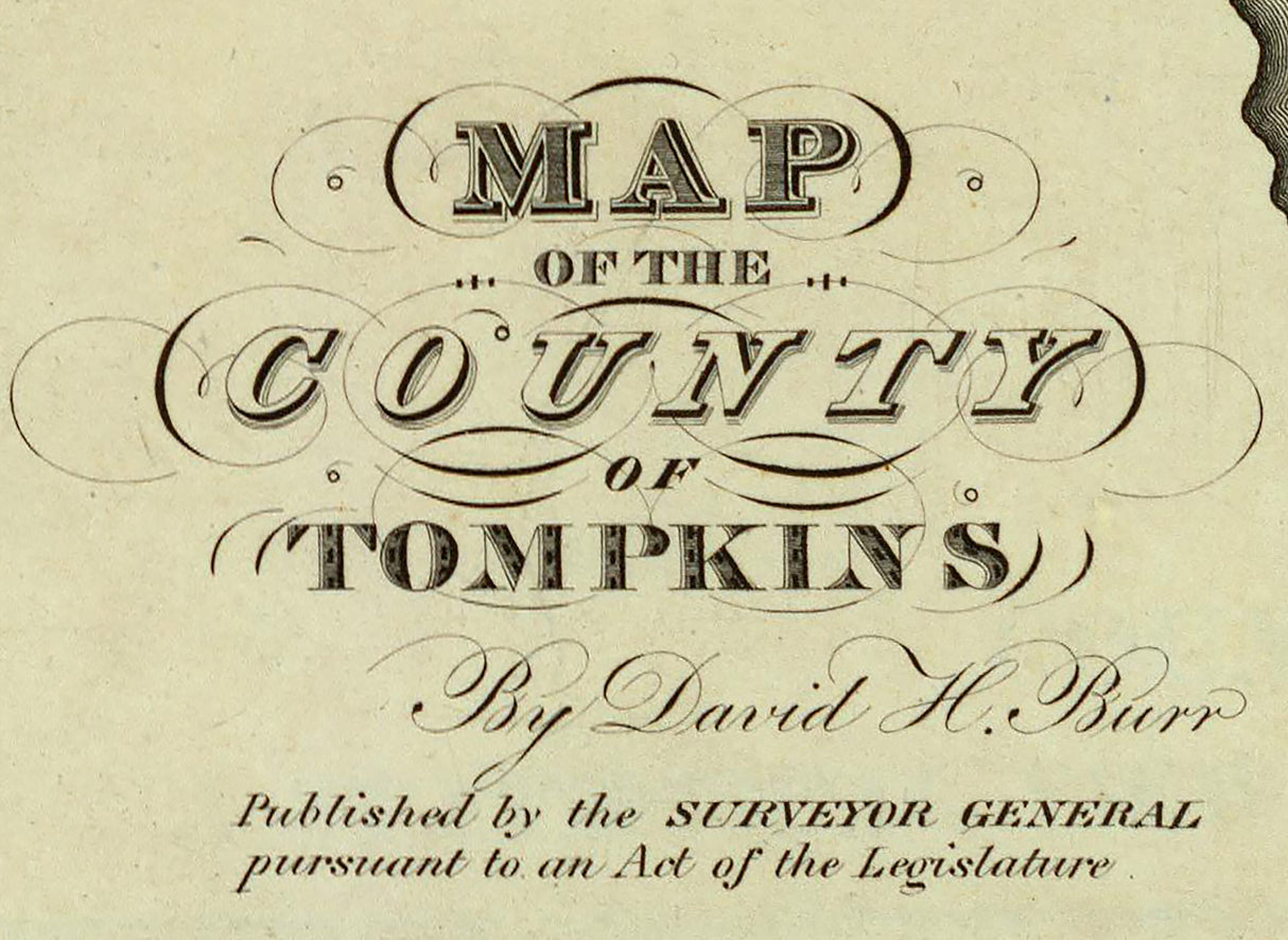 1829 Map of Tompkins County New York