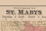 1880 Map of St Marys Township Auglaize County Ohio