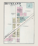 1880 Town Map of Buckland Auglaize County Ohio
