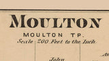 1880 Town Map of Moulton Auglaize County Ohio