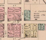 1880 Town Map of St Johns Auglaize County Ohio