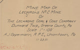 1951 Map of Leckrone 2 Mine Dunkard Township Greene County Pennsylvania