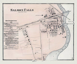 1871 Map of Salmon Falls Strafford County New Hampshire
