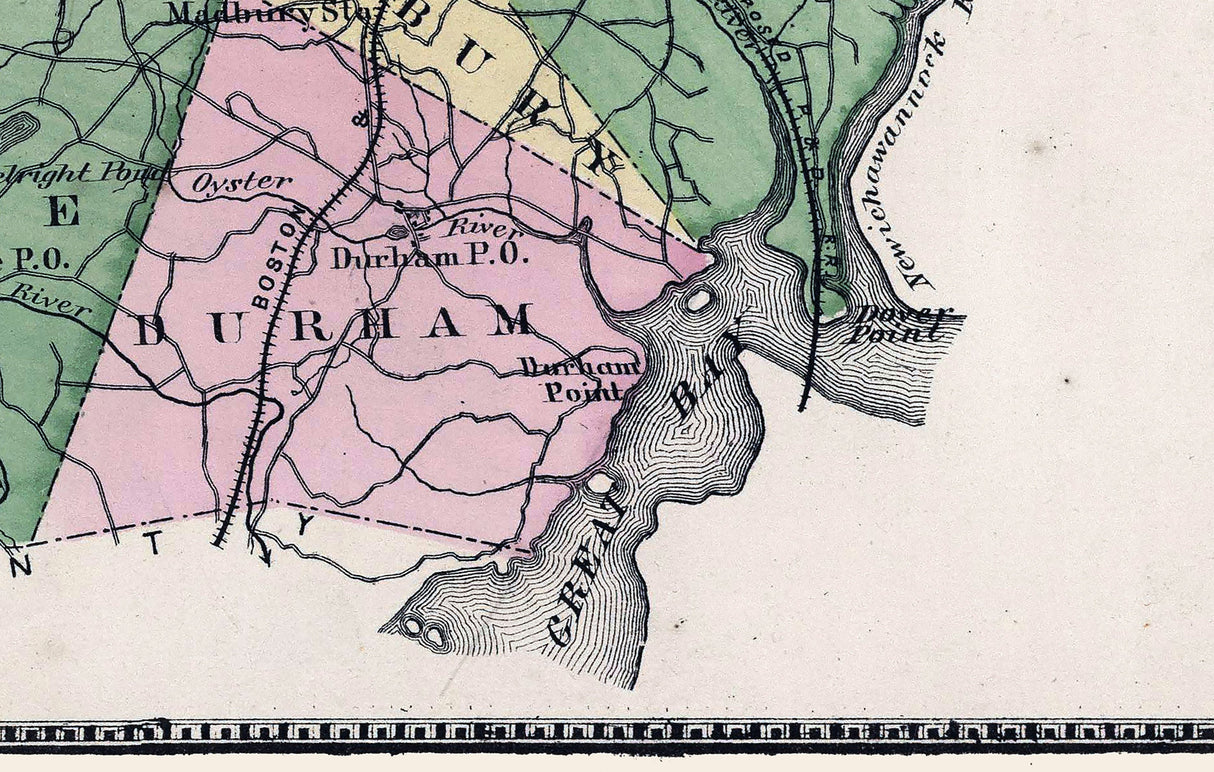 1871 Map of Strafford County New Hampshire
