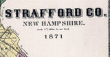 1871 Map of Strafford County New Hampshire