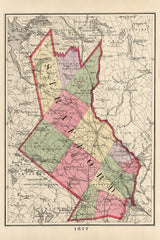 1877 Map of Strafford County New Hampshire