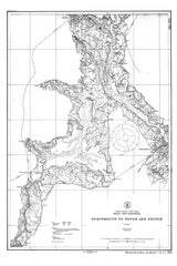 1914 Nautical Chart of Portsmouth to Dover and Exeter Piscataqua River