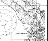1914 Nautical Chart of Portsmouth to Dover and Exeter Piscataqua River