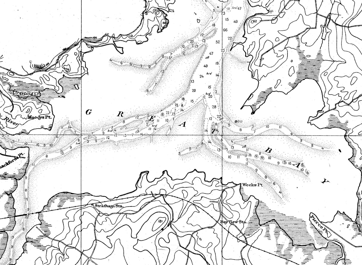 1914 Nautical Chart of Portsmouth to Dover and Exeter Piscataqua River