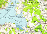 1916 Topo Map of Dover New Hampshire & Maine Quadrangle