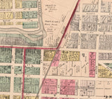 1880 Map of Wapakoneta Auglaize County Ohio