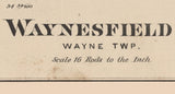 1880 Map of Waynesfield Auglaize County Ohio