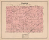 1880 Map of Logan Township Auglaize County Ohio