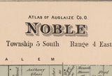 1880 Map of Noble Township Auglaize County Ohio